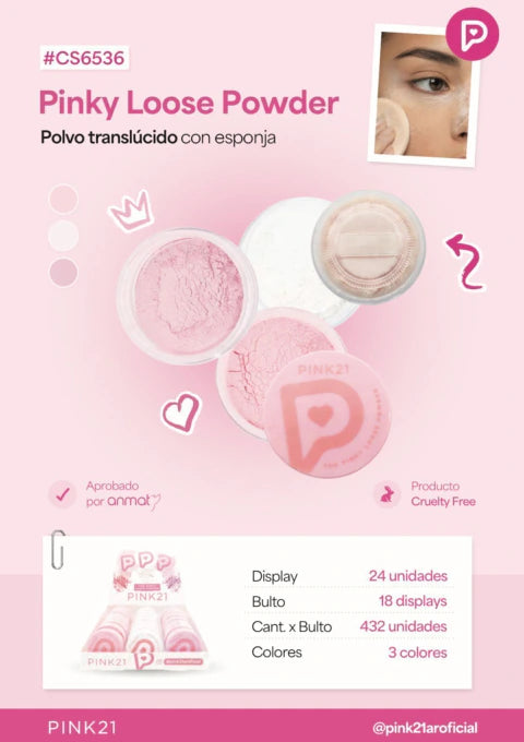 Polvo translucido PINKY LOOSE PINK21