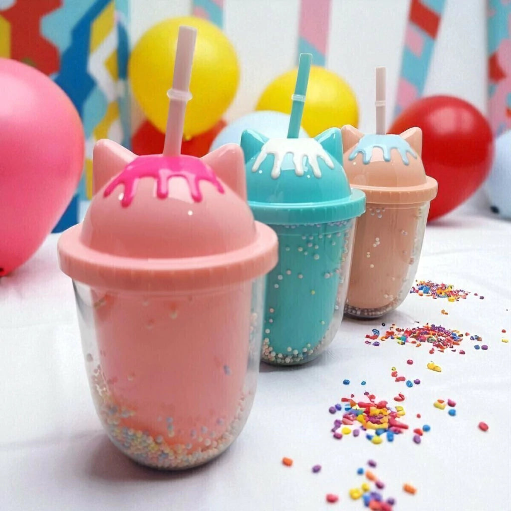 Vaso Infantil Gato Postre con Sorbete 350ml