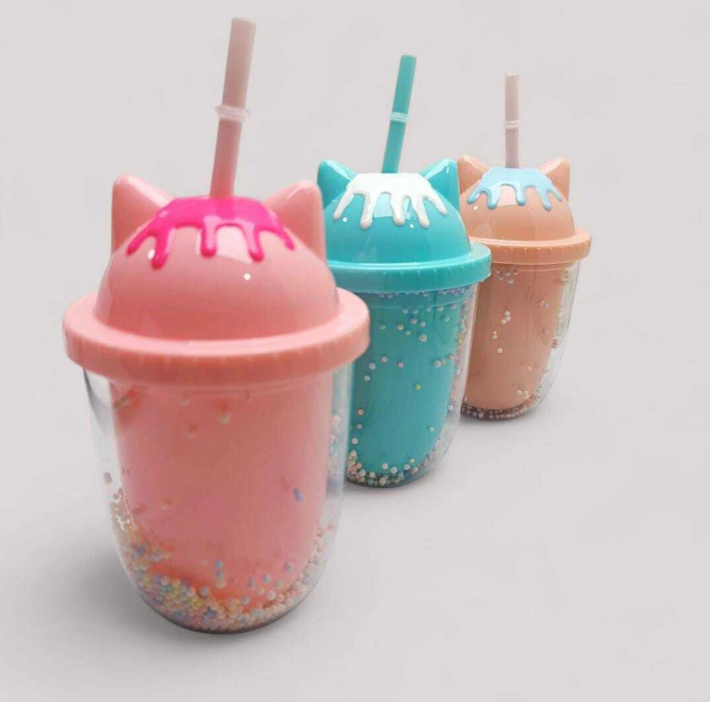 Vaso Infantil Gato Postre con Sorbete 350ml