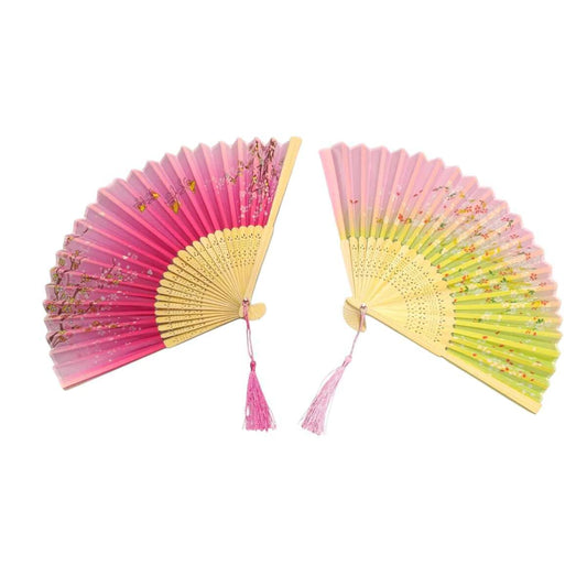Abanico x12pcs de Madera Colores